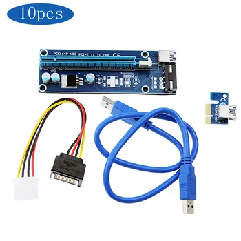 10pcs 006 PCI-e Extender Card 1x To 16x USB 3.0 Data Cable SATA To 4Pin IDE Molex Power Supply For BTC Miner Machine
10pcs 006 PCI-e Extender Card 1x To 16x USB 3.0 Data Cable SATA To 4Pin IDE Molex Power Supply For BTC Miner Machine