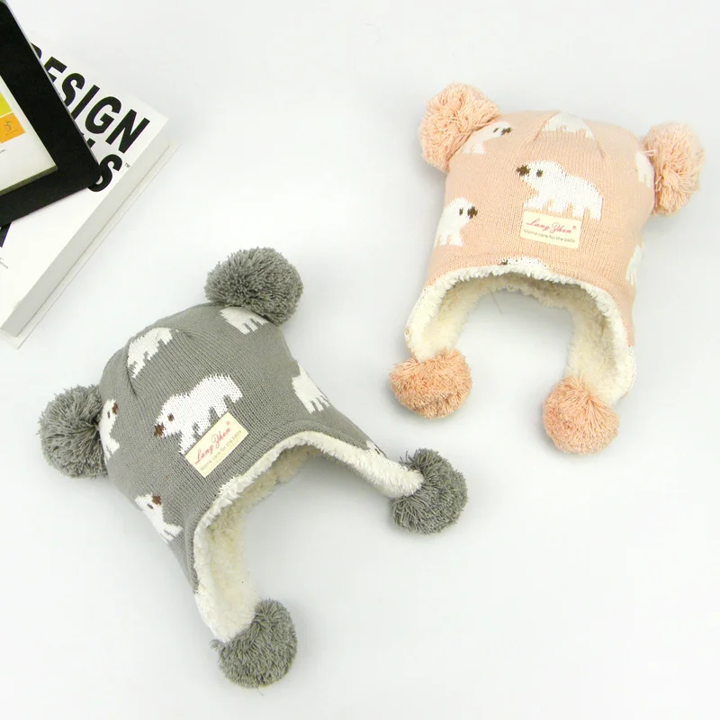Bear Velvet Baby Hat Winter Warm Cartoon Beanie For Baby Boys Knitting Ear Protect Kids Hat With Pompom Ball Cute Baby Girls Hat
Bear Velvet Baby Hat Winter Warm Cartoon Beanie For Baby Boys Knitting Ear Protect Kids Hat With Pompom Ball Cute Baby Girls Hat