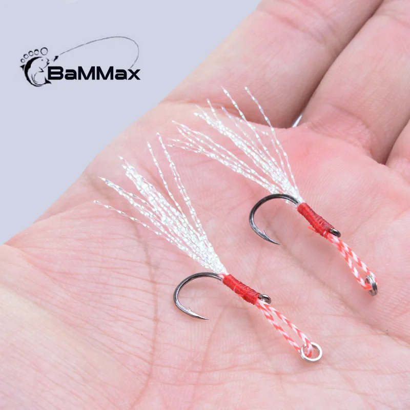 BaMMax 3pcs/lot 1.5cm High Carbon Steel Fishhooks Jigging Spoon hook With PE Line Saltwater Jig Assist Fishhook For Sea Fishing
BaMMax 3pcs/lot 1.5cm High Carbon Steel Fishhooks Jigging Spoon hook With PE Line Saltwater Jig Assist Fishhook For Sea Fishing