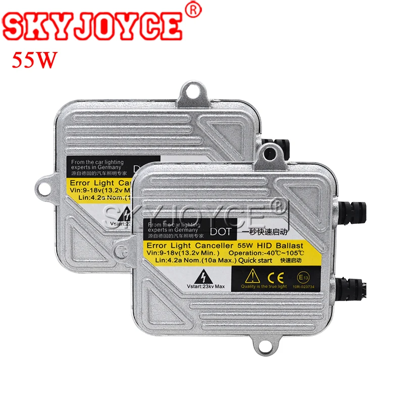 SKYJOYCE 55W 12V hid xenon ballast Quick start hid ballast 55w DC block ignition electronic ballast for HID kit xenon H7 H1 H11
SKYJOYCE 55W 12V hid xenon ballast Quick start hid ballast 55w DC block ignition electronic ballast for HID kit xenon H7 H1 H11