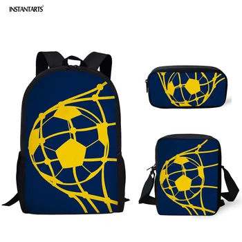 INSTANTARTS 3D Soccer Goal Football Prints School Bags Teenagers Backpack Casual High School Students Bookbags Brand Design Bag
INSTANTARTS 3D Soccer Goal Football Prints School Bags Teenagers Backpack Casual High School Students Bookbags Brand Design Bag
