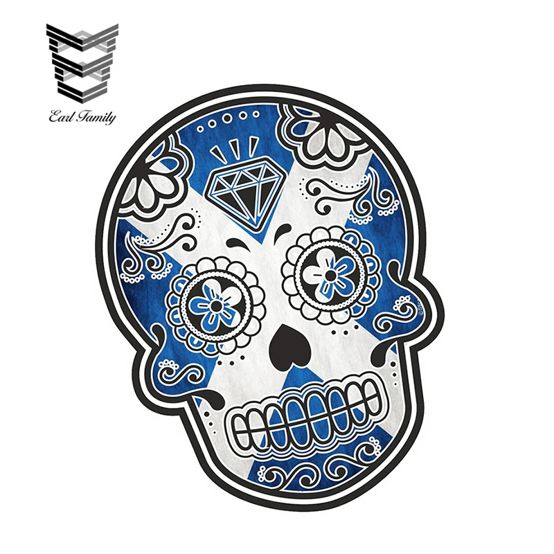 EARLFAMILY 13cm X 10.7cm Mexican Day of The Dead Sugar Skull Scotland Scottish Saltire Flag Motif External Vinyl Car Stickers
EARLFAMILY 13cm X 10.7cm Mexican Day of The Dead Sugar Skull Scotland Scottish Saltire Flag Motif External Vinyl Car Stickers