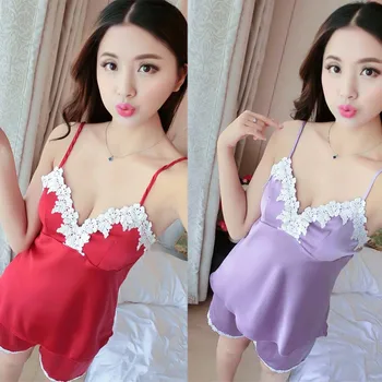 1 X Sexy lingerie pajamas summer nightwear women pyjamas homewear NEW pajamas sets for women fashion lace satin pajama
1 X Sexy lingerie pajamas summer nightwear women pyjamas homewear NEW pajamas sets for women fashion lace satin pajama