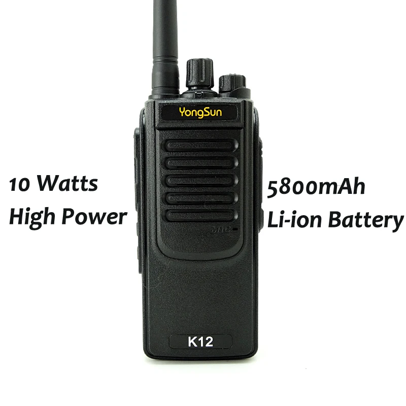 YONGSUN Professional Handheld Walkie Talkie UHF 400-470MHz 10W High Power PTT HAM Two Way Radio Long Distance 5-15KM For Hunting
YONGSUN Professional Handheld Walkie Talkie UHF 400-470MHz 10W High Power PTT HAM Two Way Radio Long Distance 5-15KM For Hunting