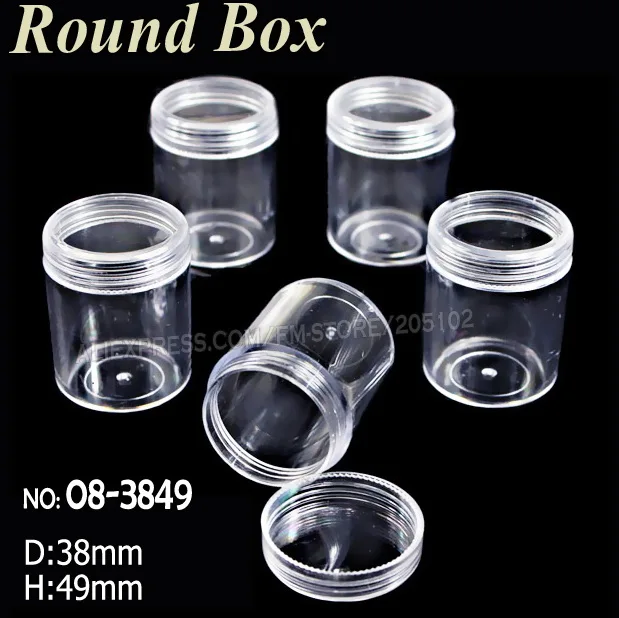 38x49MM Acrylic bottles with screw cap round boxes storage for DIY Nail Art Accessory Jewelry beads Crafts container case
38x49MM Acrylic bottles with screw cap round boxes storage for DIY Nail Art Accessory Jewelry beads Crafts container case