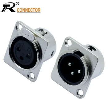 100pcs/50set XLR connector Nickel Plated 3pin XLR Female jack panel mount connector+XLR Male Panel mount audio jack speaker plug
100pcs/50set XLR connector Nickel Plated 3pin XLR Female jack panel mount connector+XLR Male Panel mount audio jack speaker plug