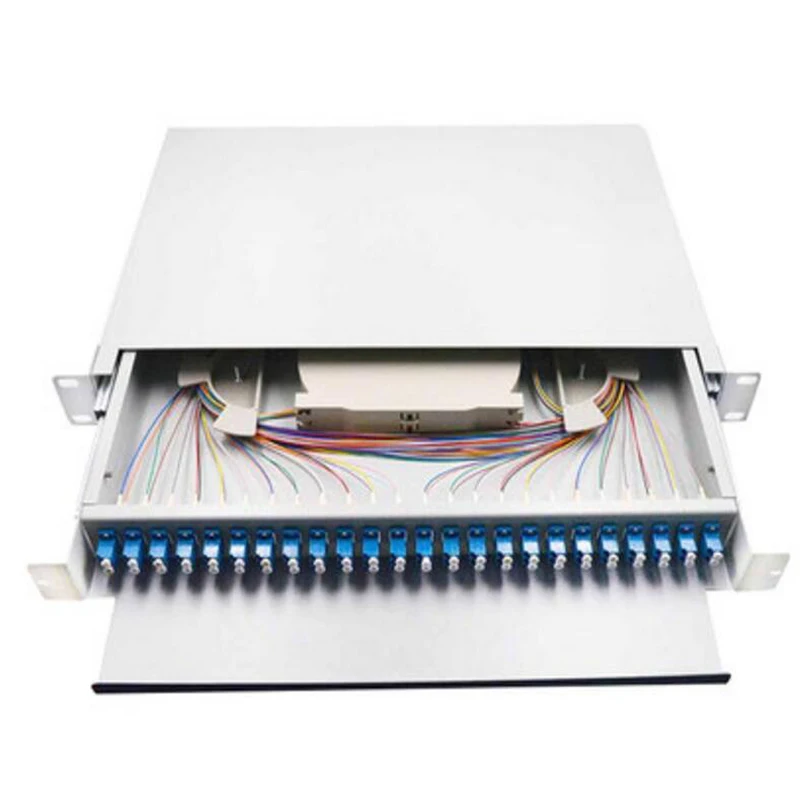 19 inch 24/48cores Pull type optical fiber distribution frame 24 port Rack Mounted Indoor fiber patch panel SC or LC Adapter
19 inch 24/48cores Pull type optical fiber distribution frame 24 port Rack Mounted Indoor fiber patch panel SC or LC Adapter