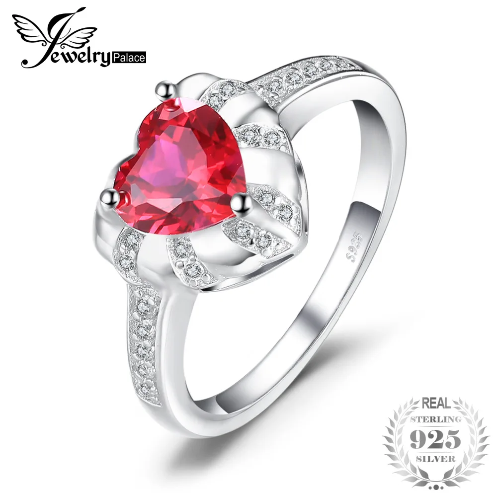 JewelryPalace Love Heart 1.86ct Created Red Ruby Engagement Rings For Women Charms 925 Sterling Silver 2017 Fashion Fine Jewelry 
JewelryPalace Love Heart 1.86ct Created Red Ruby Engagement Rings For Women Charms 925 Sterling Silver 2017 Fashion Fine Jewelry