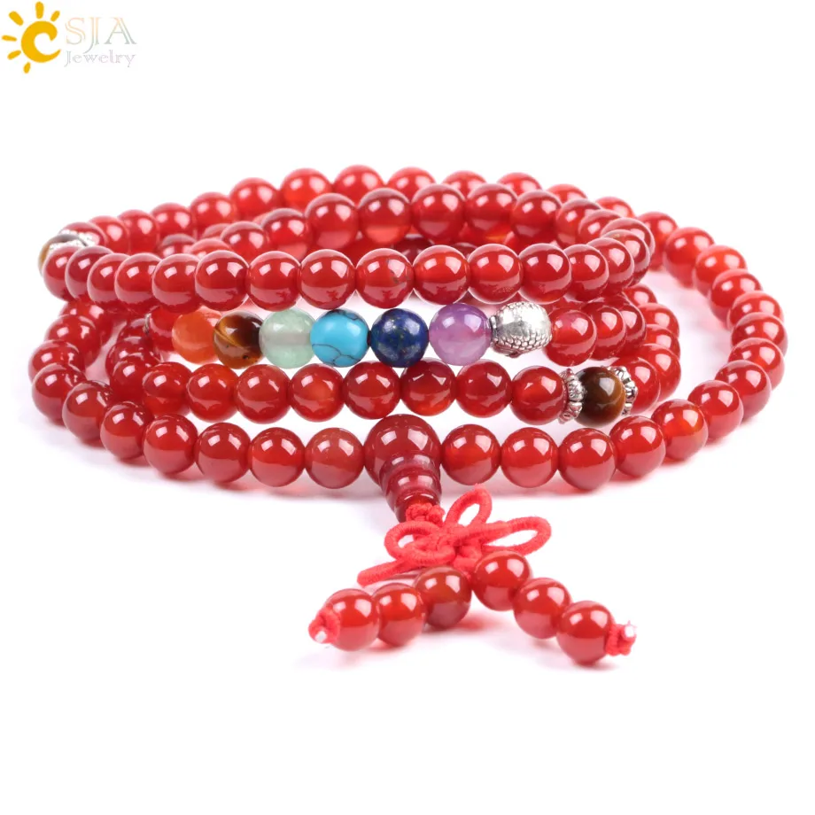 CSJA Amulet Buddhist Natural Red Onyx Wrapped Bracelets Stone 108 Mala Beads 7 Chakra Buddha Healing Power Ethnic Jewellery F059
CSJA Amulet Buddhist Natural Red Onyx Wrapped Bracelets Stone 108 Mala Beads 7 Chakra Buddha Healing Power Ethnic Jewellery F059