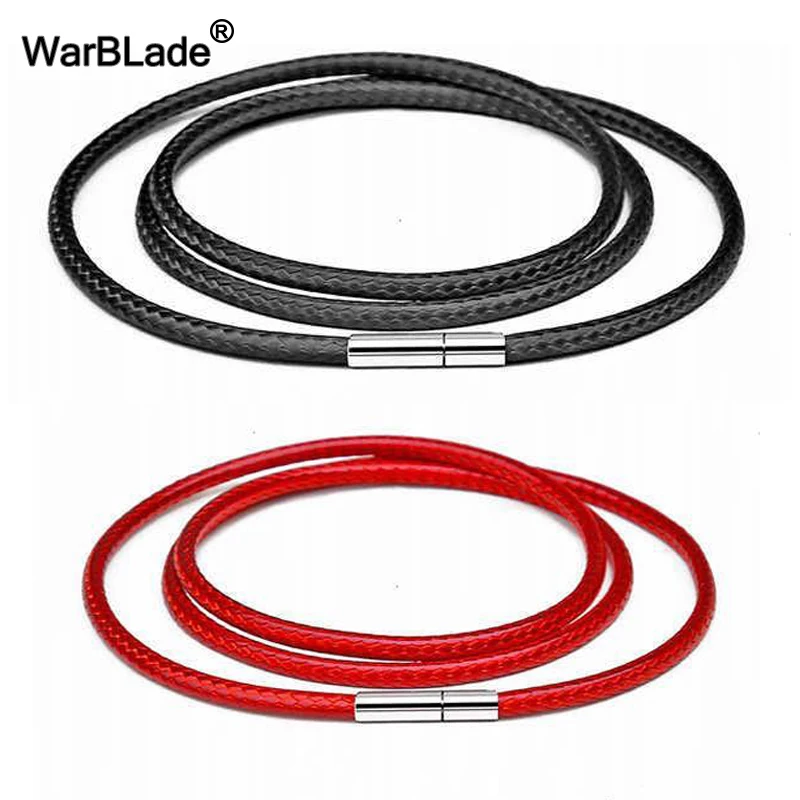 40-80cm 1-3mm Black Necklace Cord Leather Cord Wax Rope Chain 316L Stainless Steel Tube Clasp DIY Necklaces Jewelry Accessories
40-80cm 1-3mm Black Necklace Cord Leather Cord Wax Rope Chain 316L Stainless Steel Tube Clasp DIY Necklaces Jewelry Accessories