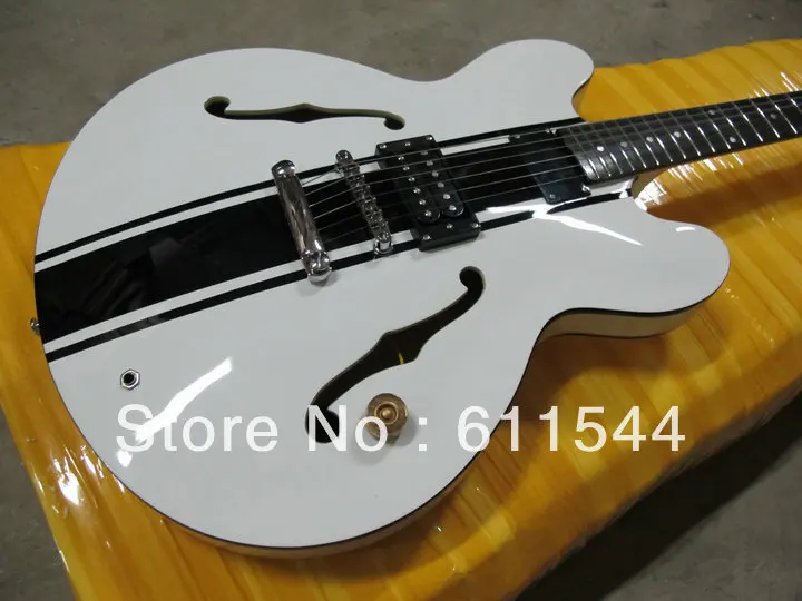 Custom Shop Hollow Classic White Jazz Guitar High Quality OEM Musical instruments 
Custom Shop Hollow Classic White Jazz Guitar High Quality OEM Musical instruments
