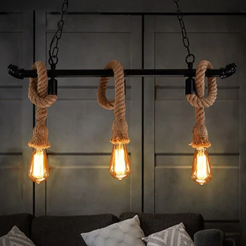Vintage Rope Pendant Lights Lamp Loft Creative Personality Industrial Lamp American Style For Living Room Decoration
Vintage Rope Pendant Lights Lamp Loft Creative Personality Industrial Lamp American Style For Living Room Decoration