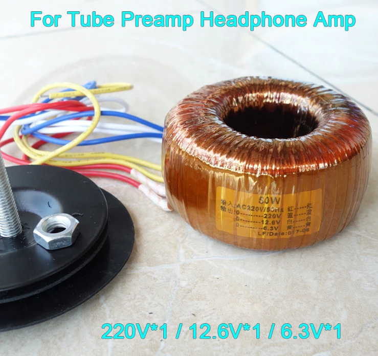 Quality 50VA Toroidal Power Transformer Mains Transformer For Tube Preamp Headphone Amplifier,AC 220V/12.6/6.3V Output
Quality 50VA Toroidal Power Transformer Mains Transformer For Tube Preamp Headphone Amplifier,AC 220V/12.6/6.3V Output