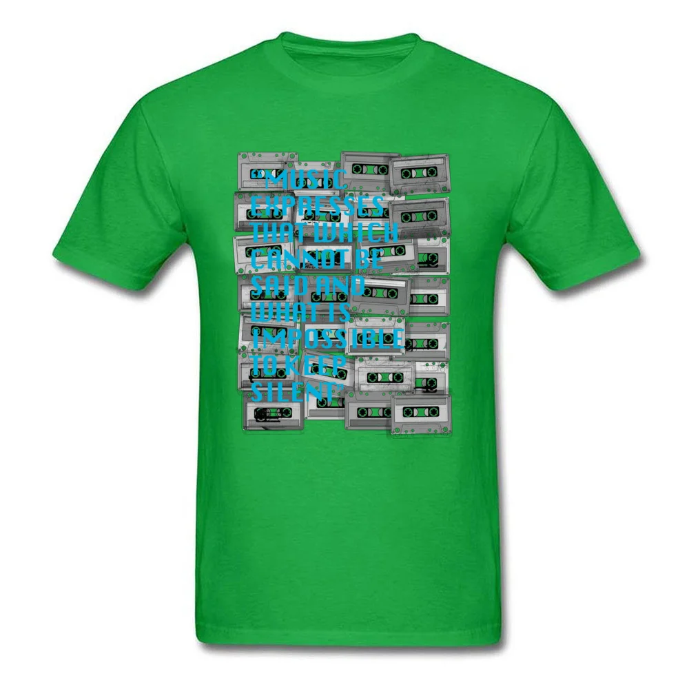 Music Is my Life Brand New Short Sleeve cosie T-Shirt 100% Cotton O-Neck Men's T Shirt Casual Tops & Tees ostern Day Music Is my Life green