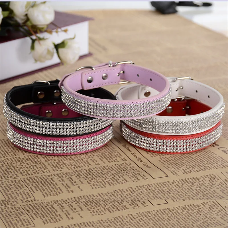 Bling Diamante Rhinestone PU Leather Cat Dog Collars Small Pets Strap Chihuahua Yorkie 5 Colors Size S M
Bling Diamante Rhinestone PU Leather Cat Dog Collars Small Pets Strap Chihuahua Yorkie 5 Colors Size S M