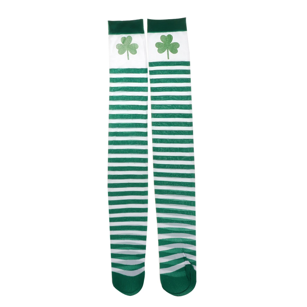 Irish Style Striped Long Socks stockings Irish St Patrick Party Costume