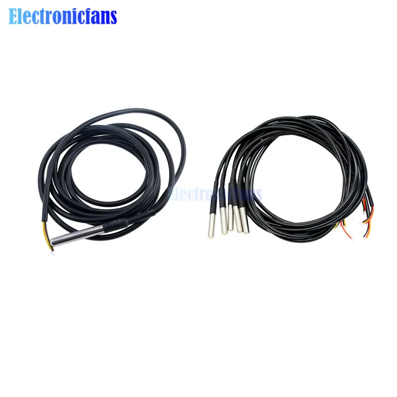 DS18B20 Stainless Steel Package 1M/2M/2.5M/3M Waterproof DS18b20 Digital Temperature Probe NTC Sensor hermistor Thermal Cable
DS18B20 Stainless Steel Package 1M/2M/2.5M/3M Waterproof DS18b20 Digital Temperature Probe NTC Sensor hermistor Thermal Cable