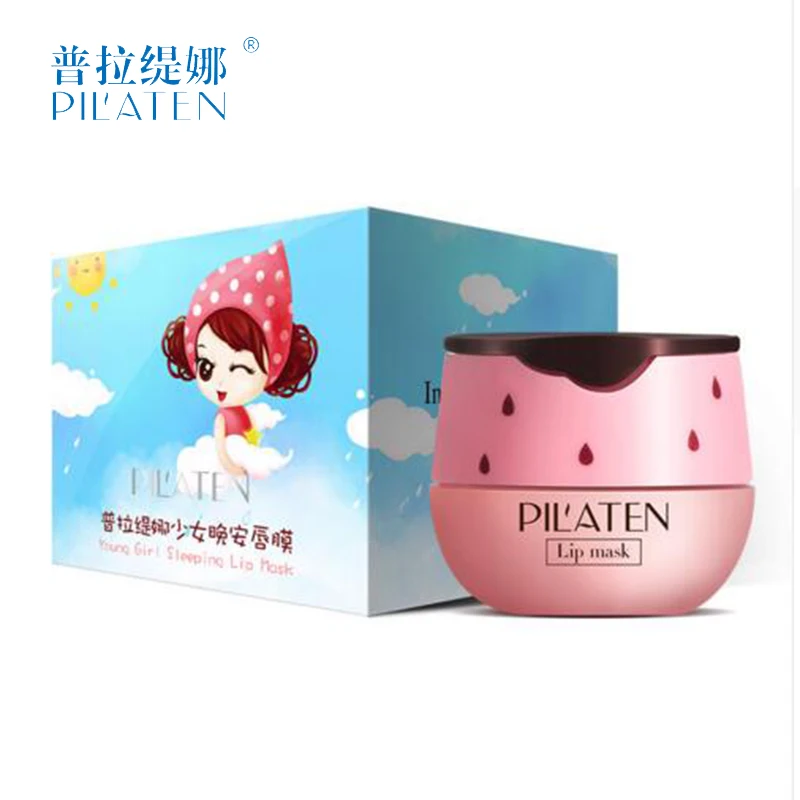 

Pilaten Young Girl Sleep Lip Mask Pink Strawberry Aroma Diminish Lips Lines Lasting Moisturizing bioaqua labios holika holika