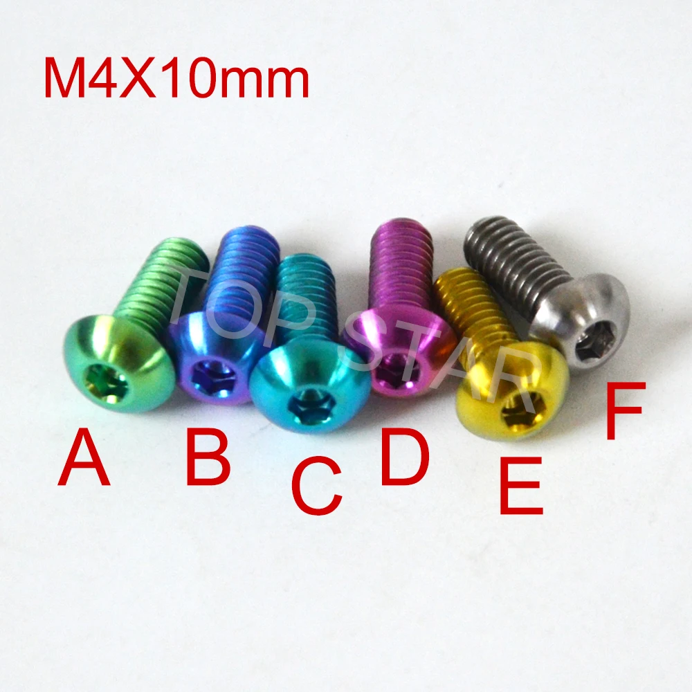 12 PCS M4 Bike Titanium Bolt M4 x 6/8/10/12/15/20mm Hex Socket Screws Road Bike Mtb Bike Multicolor DIY Titanium Fasteners
12 PCS M4 Bike Titanium Bolt M4 x 6/8/10/12/15/20mm Hex Socket Screws Road Bike Mtb Bike Multicolor DIY Titanium Fasteners