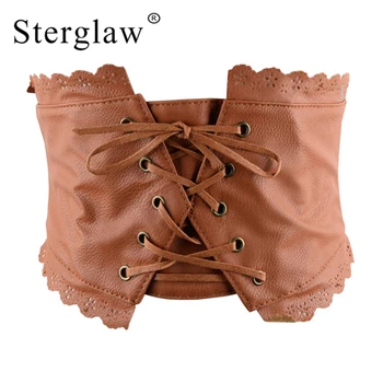 70X19CM Lovely hollowed lace decorative Leather belt for women black Ultra wide elastic waistband Wear a rope Cummerbunds A002
70X19CM Lovely hollowed lace decorative Leather belt for women black Ultra wide elastic waistband Wear a rope Cummerbunds A002