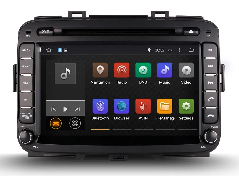 Фото Android 8.0 Car DVD Player GPS Navigation for Kia Carens 2013 2014 with Navigator Radio BT WIFI Video Stereo 8Core 4G+32G | Автомобили и