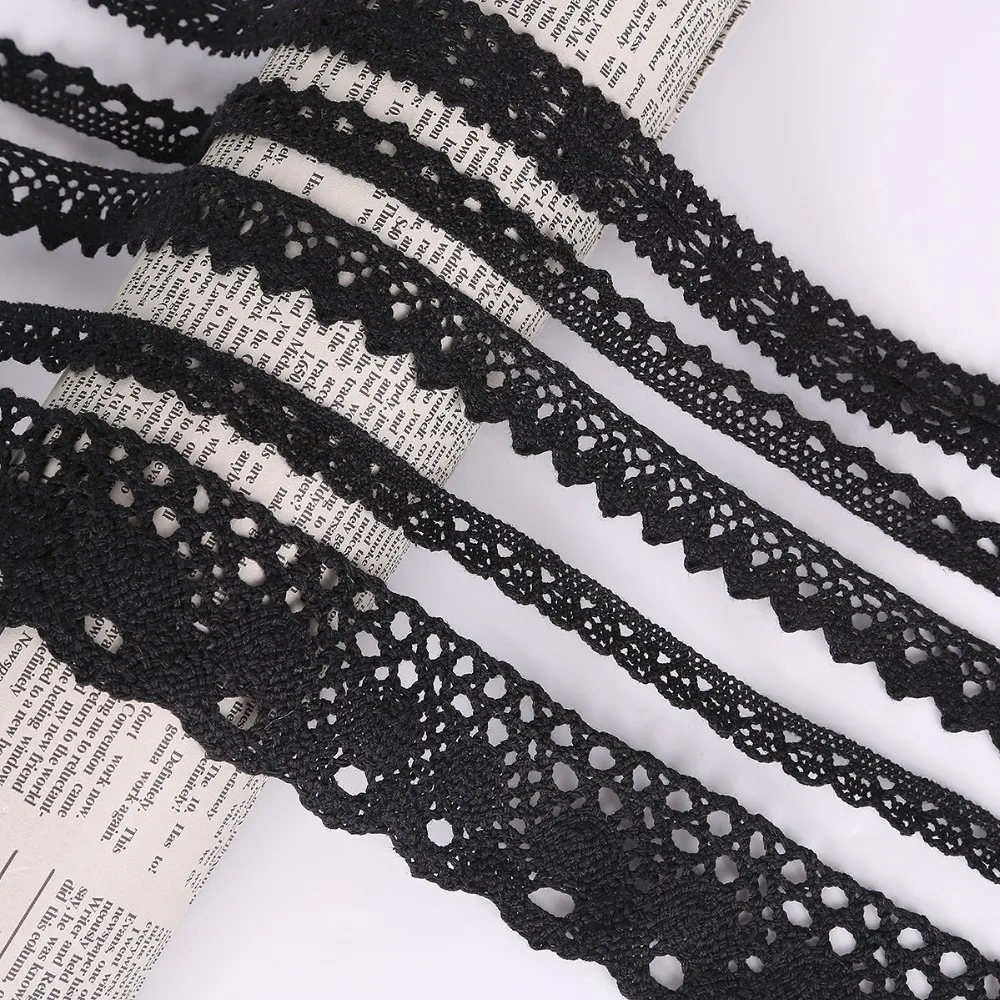 5 Yards Black Color 12-18mm Sewing Apparel Fabric Crochet Knitting Cotton Lace Trim Fabric Ribbon Handmade Accessories Crafts
5 Yards Black Color 12-18mm Sewing Apparel Fabric Crochet Knitting Cotton Lace Trim Fabric Ribbon Handmade Accessories Crafts