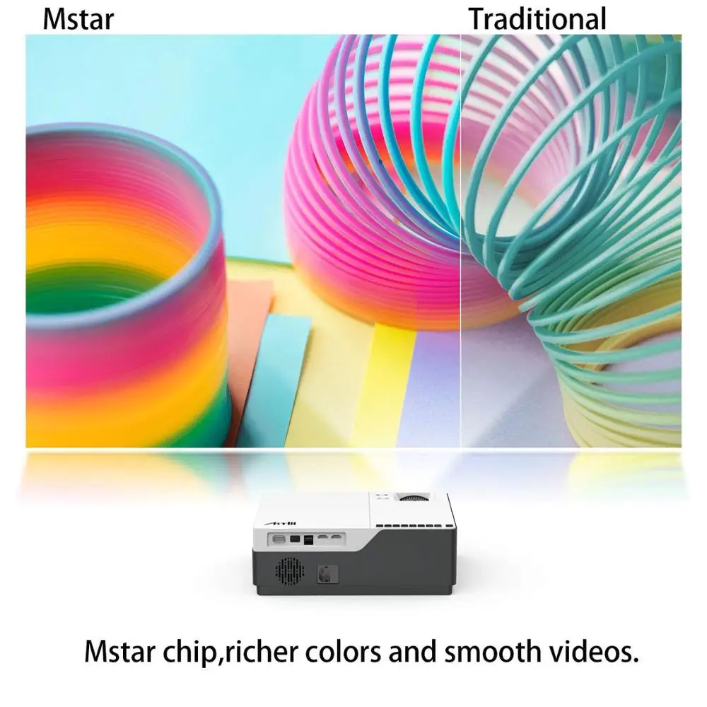 Artlii HD 1080P проектор Native Beamer светодиодный видеопроектор для домашнего кинотеатра