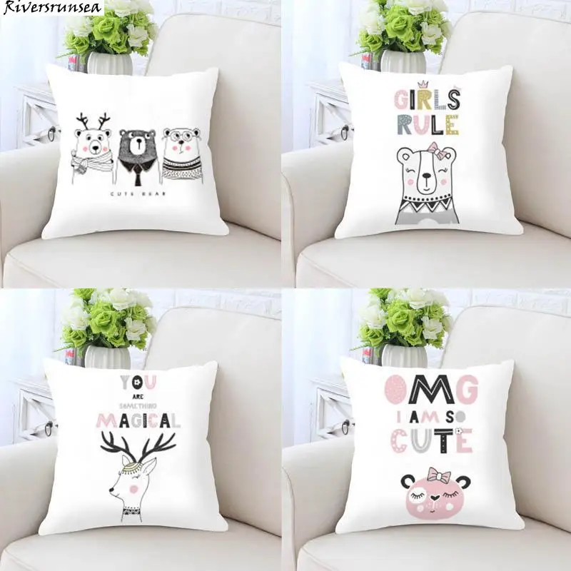 Nordic Style Kids Decoration Cute Cat Cushion Bear Deer Whale Rabbit Princess Unicorn Horse Print Plush Pillow For Office Chair
Nordic Style Kids Decoration Cute Cat Cushion Bear Deer Whale Rabbit Princess Unicorn Horse Print Plush Pillow For Office Chair