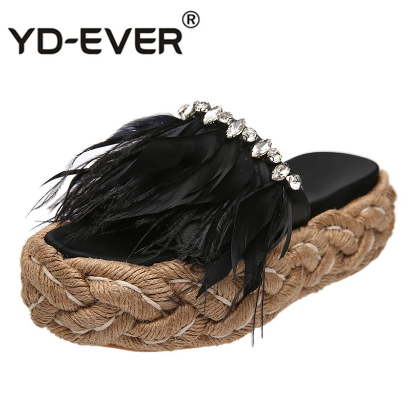 2019 Feather Platform Sandals Woman Peep Toe Rhinestone Luxury Satin Wedges Sandals Women Fashion Slippers
2019 Feather Platform Sandals Woman Peep Toe Rhinestone Luxury Satin Wedges Sandals Women Fashion Slippers
