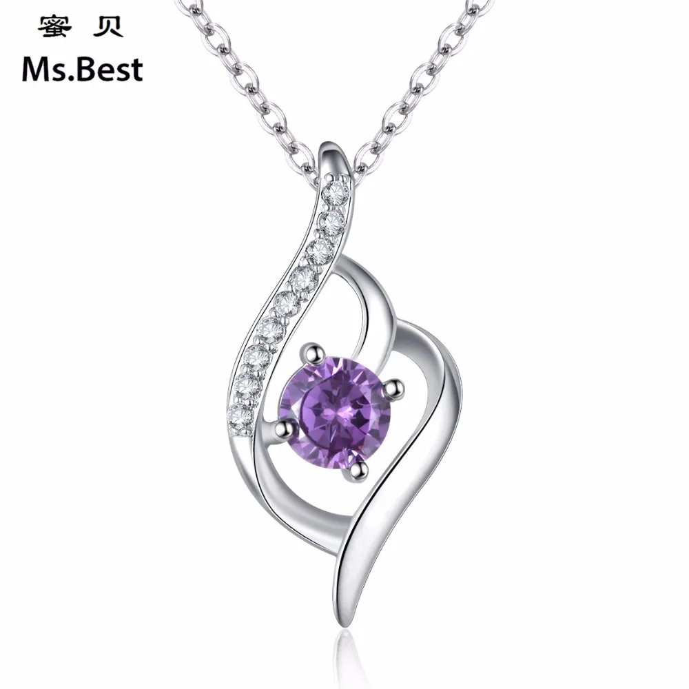 Purple Crystal Silver pendant necklace women 18 inches long adjustable length gift wrap fine quality Jewelry color birth stone
Purple Crystal Silver pendant necklace women 18 inches long adjustable length gift wrap fine quality Jewelry color birth stone