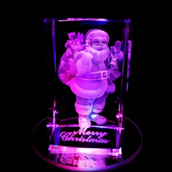5*5*8CM 1pcs Customized 3D Santa Claus For Christmas Crystal Paperweight With Colourful LED lightbase To Kids Christmas Gifts
5*5*8CM 1pcs Customized 3D Santa Claus For Christmas Crystal Paperweight With Colourful LED lightbase To Kids Christmas Gifts