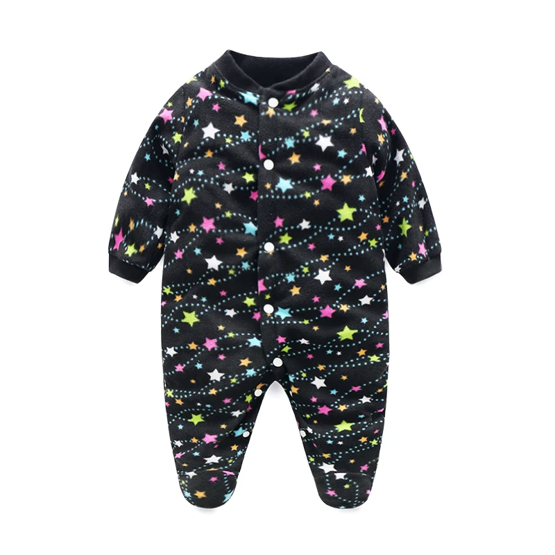 Image Unisex Baby Clothes Baby Boy Girl Footed Rompers Infant Animal Baby Romper Long Sleeve Fleece Sleep Clothes Baby Pajamas Newborn