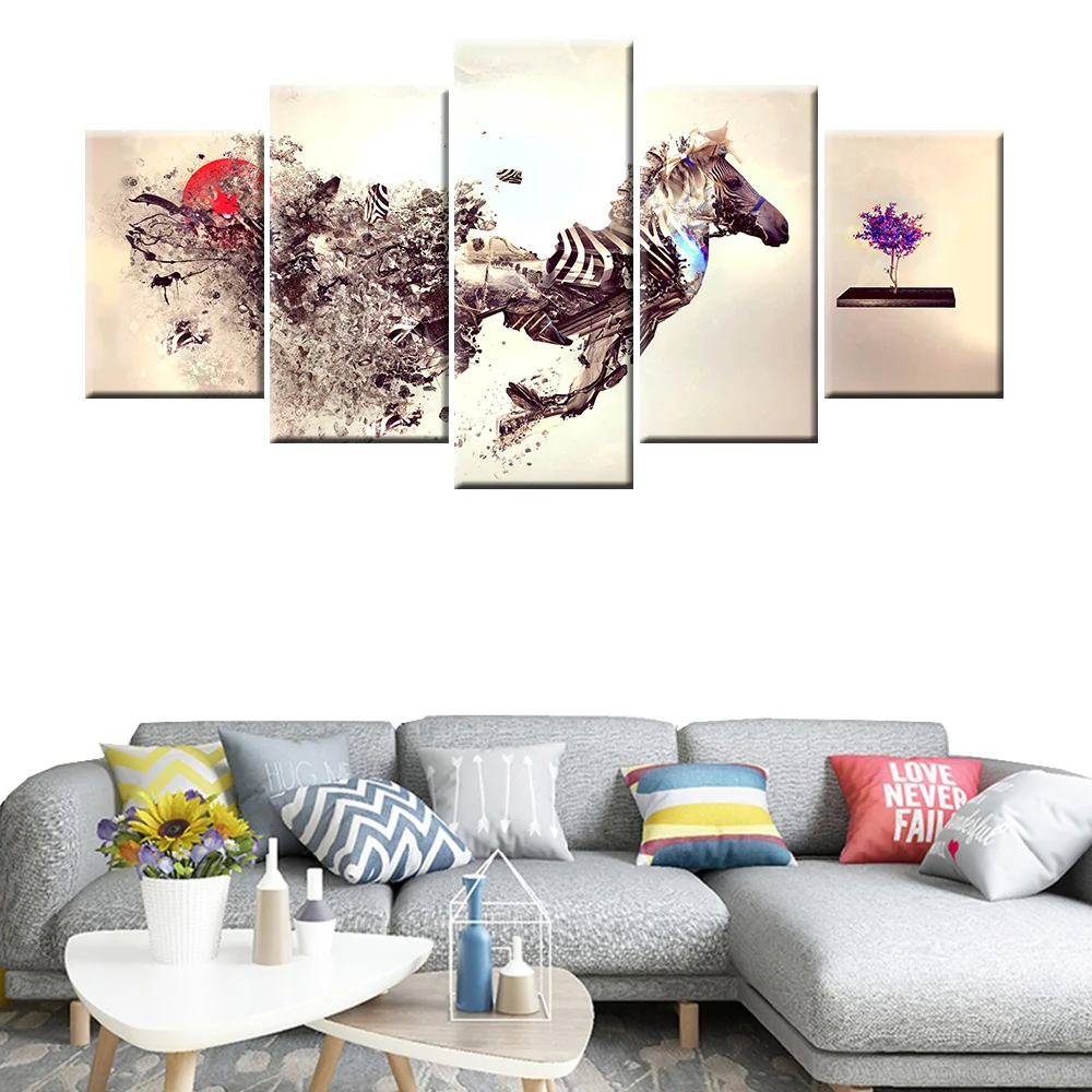 5 Pieces HD Print Painting Animal Flower and horse Modular For Modern Decorative Bedroom Living Room Home Wall Art Decor
5 Pieces HD Print Painting Animal Flower and horse Modular For Modern Decorative Bedroom Living Room Home Wall Art Decor