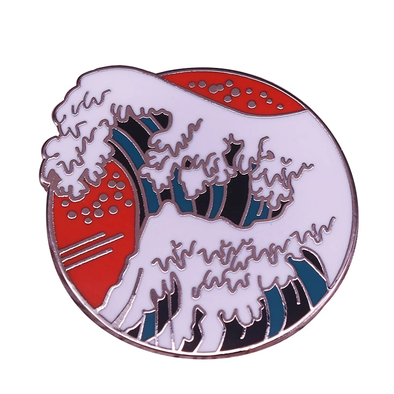 The great wave brooch off the coast of Kanagawa pin Hokusai painting art badge sea wave landscape artist jewelry
The great wave brooch off the coast of Kanagawa pin Hokusai painting art badge sea wave landscape artist jewelry