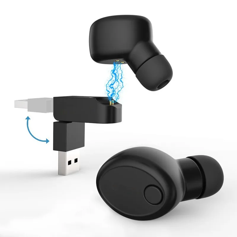 Image Ultralight Wireless Mini Invisible Earphone [Magnetic Charging] In Ear Earbuds Smallest Bluetooth Headset Support Handsfree Call