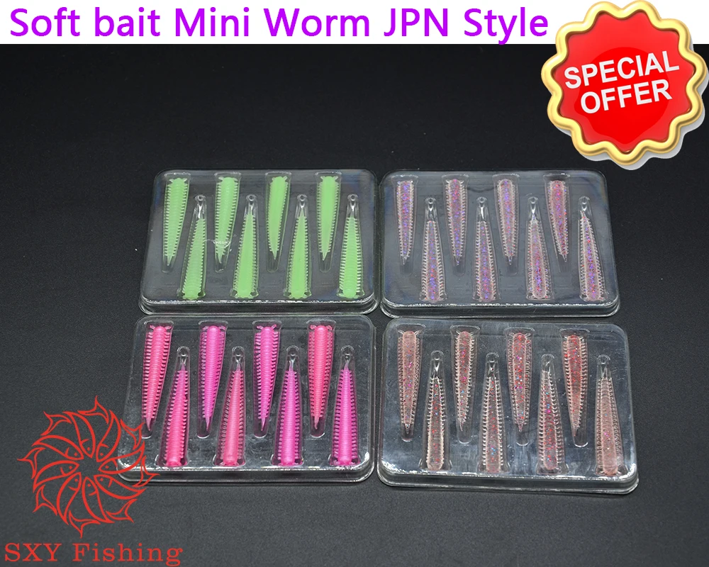 SXY Fishing new Mini worm Using TPR material Good toughness UV Ultraviolet Luminescence Technology shoft baits Soft worm
SXY Fishing new Mini worm Using TPR material Good toughness UV Ultraviolet Luminescence Technology shoft baits Soft worm