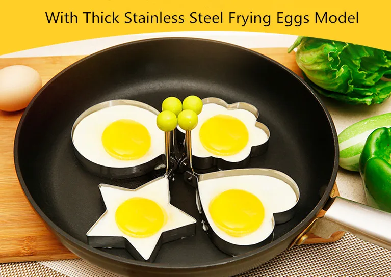 Kitchen 4 Kind Shaped Stainless Steel Cooking Fried Egg Pancake Ring Mold Shaper Cookie Sandwich Cooking Tools S
Kitchen 4 Kind Shaped Stainless Steel Cooking Fried Egg Pancake Ring Mold Shaper Cookie Sandwich Cooking Tools S