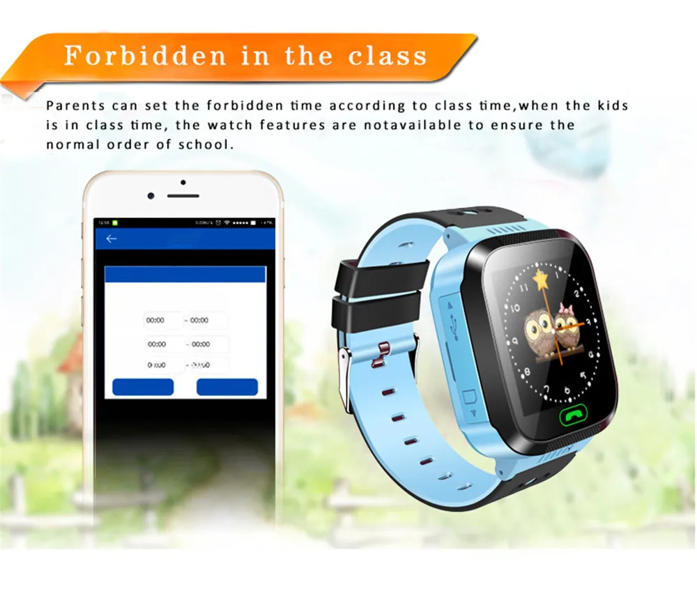 Greentiger Q02 Children Smart Watch with Camera Touch Screen SOS Call Tracking Location