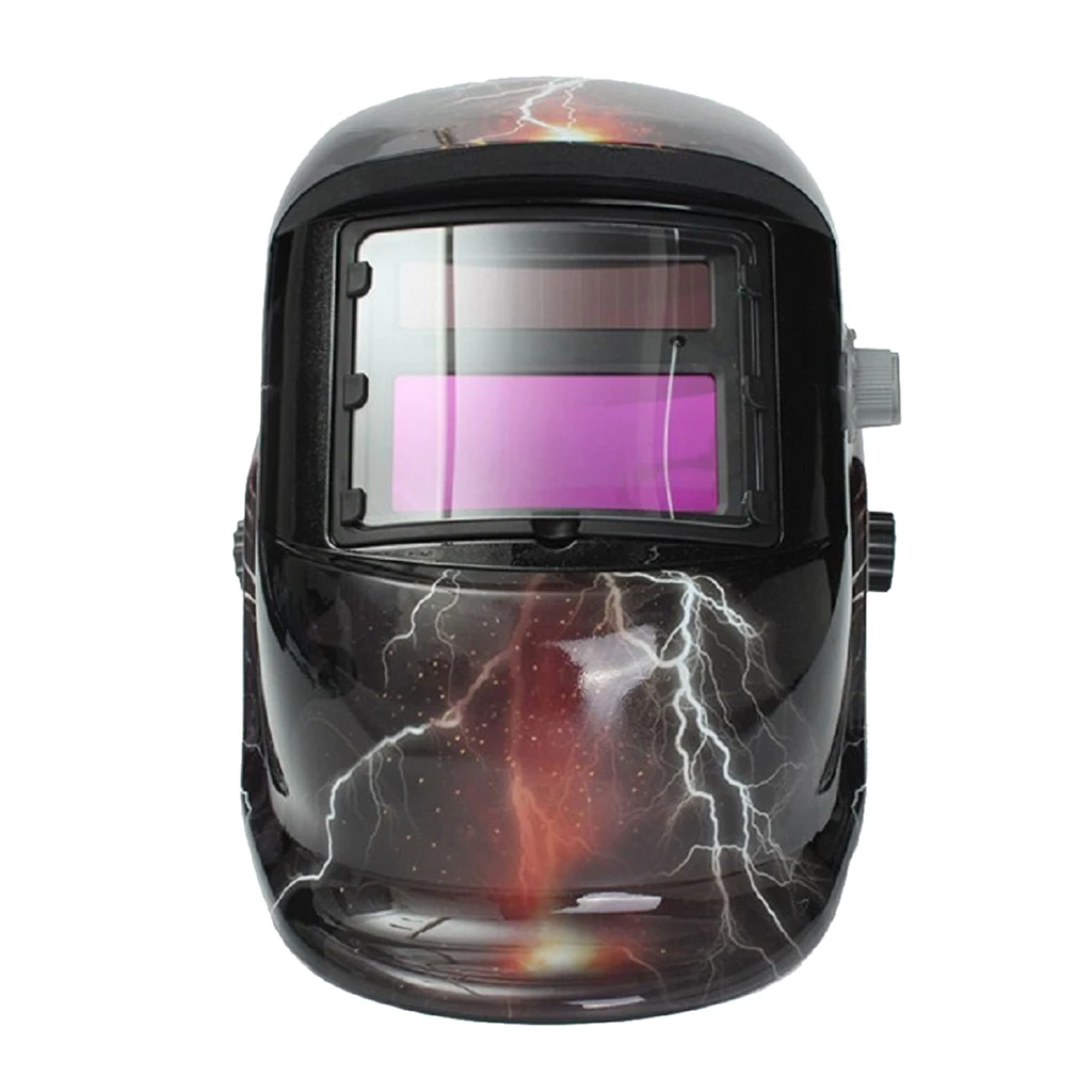 Auto Darkening Solar Welding Grinding Helmet Mask - Fire retardant, UV & IR protection, Solar panal+li battery