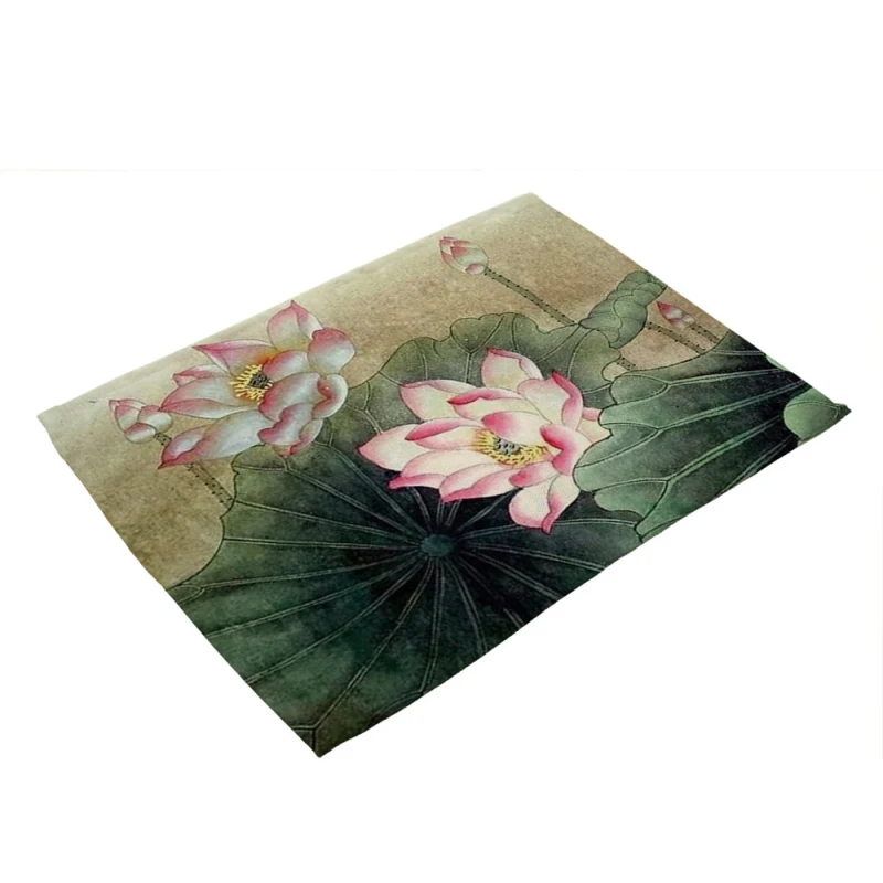Lotus Oil Painting Printed Tablecloth Green,White 42*32cm Dining Table Mat Coasters Waterproof Table Cloth Slip-resistant Pad
Lotus Oil Painting Printed Tablecloth Green,White 42*32cm Dining Table Mat Coasters Waterproof Table Cloth Slip-resistant Pad