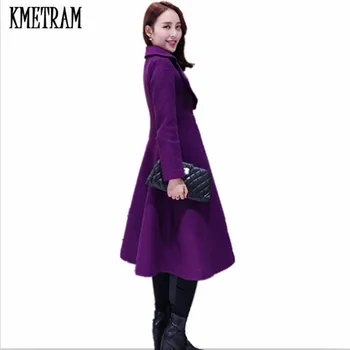 KMETRAM 2019 Women Fashion Slim Long Wool Coat Women Turn-down Collar Woolen Coat Autumn Winter Wool Coat Casaco Feminino HH393
KMETRAM 2019 Women Fashion Slim Long Wool Coat Women Turn-down Collar Woolen Coat Autumn Winter Wool Coat Casaco Feminino HH393