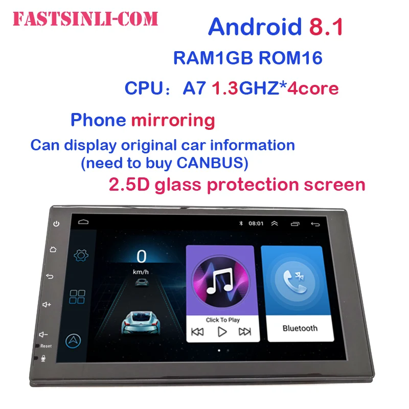Car 7in Radio Android8 Multimedia Player GPS Navigation for Volkswagen Nissan Toyota Peug Skoda 2.5D glass protection display
Car 7in Radio Android8 Multimedia Player GPS Navigation for Volkswagen Nissan Toyota Peug Skoda 2.5D glass protection display