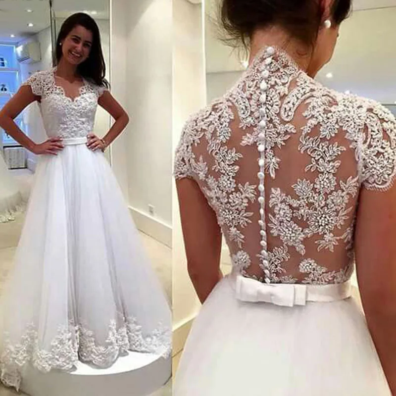 wuzhiyi 2019 wedding dress floor length wedding Grown beading sequined Sashes Zipper back vestido de noiva bow buttom dress 
wuzhiyi 2019 wedding dress floor length wedding Grown beading sequined Sashes Zipper back vestido de noiva bow buttom dress