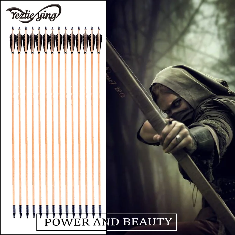 12PCS 31-Inch Pine Arrows with Real 5 Inch Black Real Turkish Feather for Outdoor Compound /Recurve Bow Hunting Archery
12PCS 31-Inch Pine Arrows with Real 5 Inch Black Real Turkish Feather for Outdoor Compound /Recurve Bow Hunting Archery
