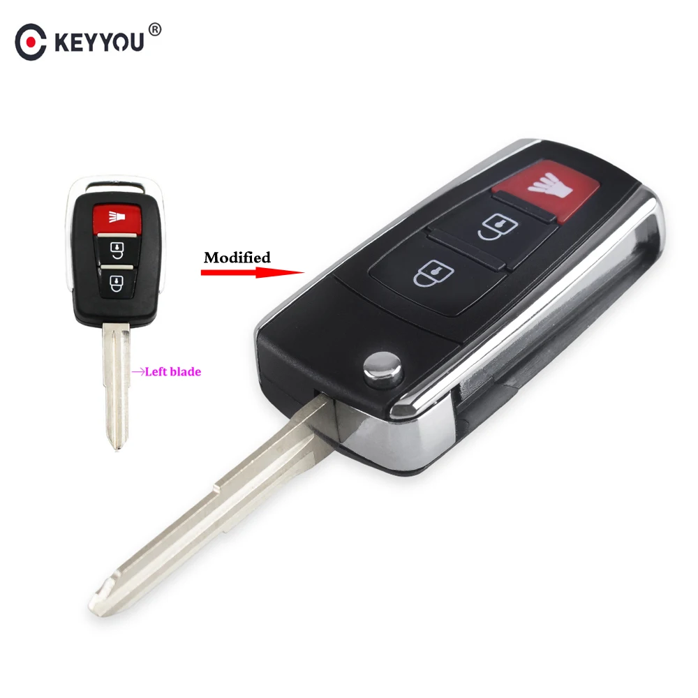 KEYYOU 3 Button Modified Flip Remote Car Key Shell For Proton Keyless Entry Transponder key Cover Case Fob with left blade
KEYYOU 3 Button Modified Flip Remote Car Key Shell For Proton Keyless Entry Transponder key Cover Case Fob with left blade