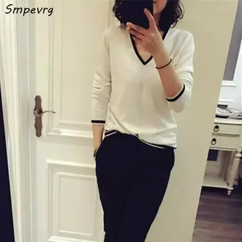 Smpevrg 18 spring new women sweaters and pullovers long sleeve V-neck sexy cashmere sweater women pullover female knitted woolen
Smpevrg 18 spring new women sweaters and pullovers long sleeve V-neck sexy cashmere sweater women pullover female knitted woolen