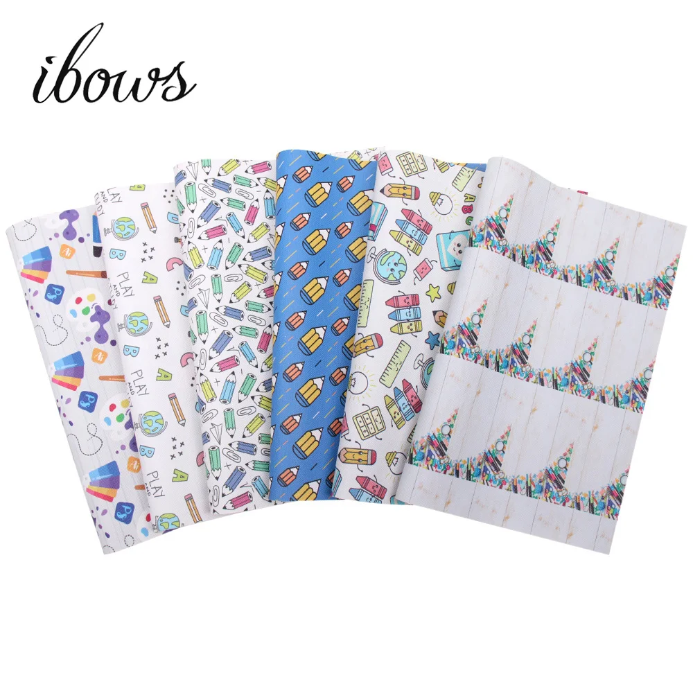 IBOWS accessories 22*30cm Back to School Pencil Faux Synthetic Leather Fabric, DIY Decorative HairBow Handbag Crafts Materials
IBOWS accessories 22*30cm Back to School Pencil Faux Synthetic Leather Fabric, DIY Decorative HairBow Handbag Crafts Materials