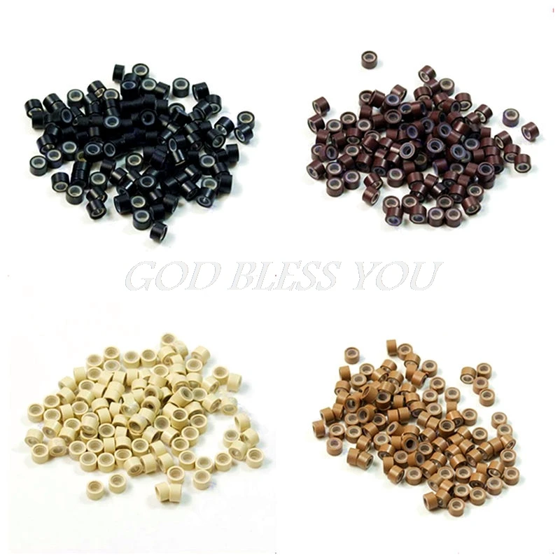 100pcs/lot Silicone Micro Ring Feather Hair Extensions Crimp Beads Brown Black khaki White
100pcs/lot Silicone Micro Ring Feather Hair Extensions Crimp Beads Brown Black khaki White