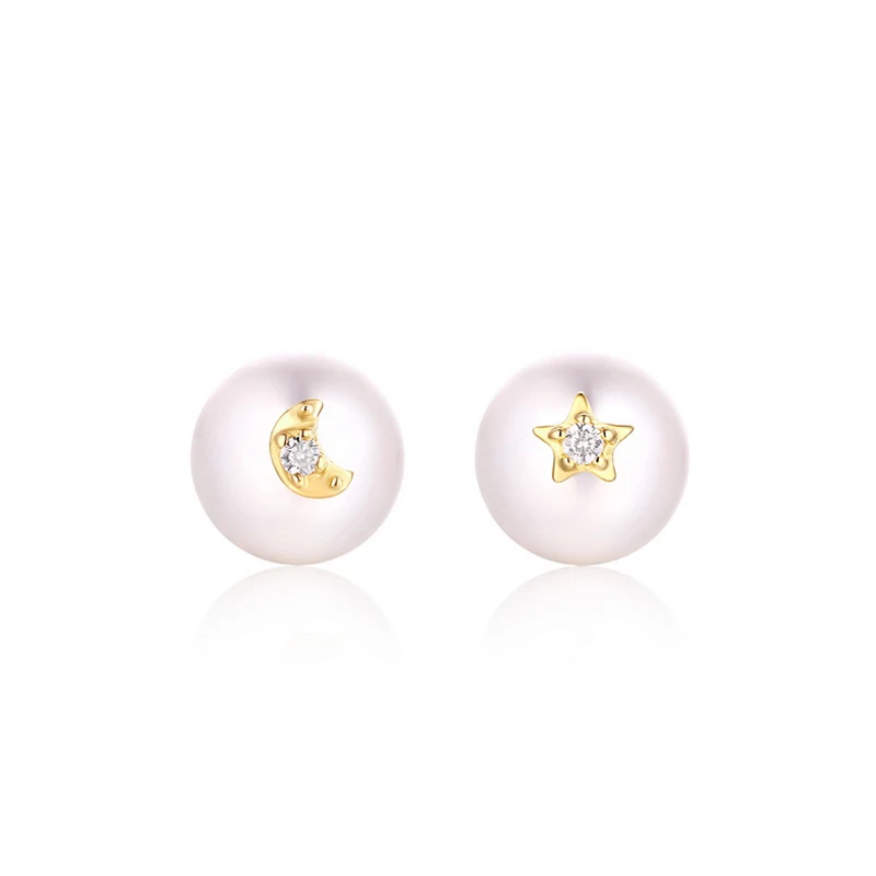 JXXGS Jewelry 14K Gold Fresh Water Pearl Stud Earrings Star And Moon Earrings For Women
JXXGS Jewelry 14K Gold Fresh Water Pearl Stud Earrings Star And Moon Earrings For Women