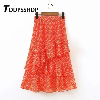 Little White Flower Printing Women Skirt Layer Ruffles Red Color 2019 Spring Female Skirts
Little White Flower Printing Women Skirt Layer Ruffles Red Color 2019 Spring Female Skirts